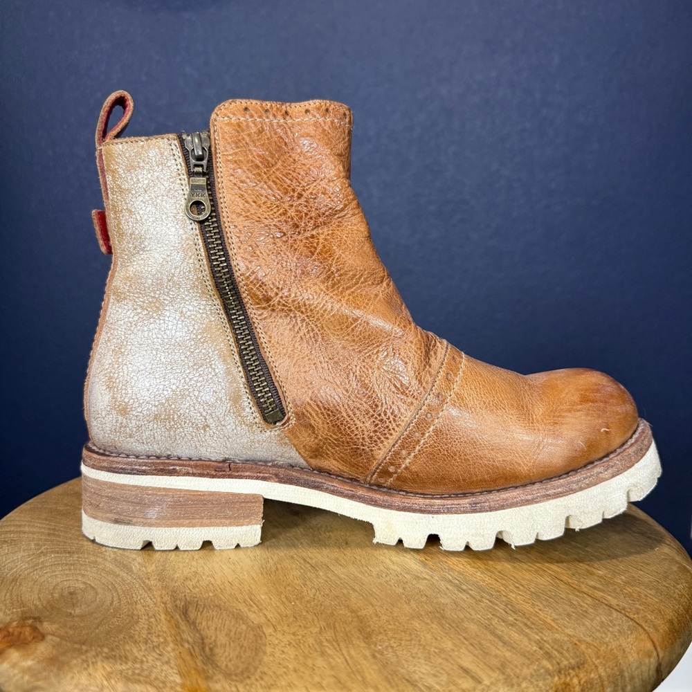 Bed Stu Brianna Ankle Boots | Tan & Cream | Size 9.5 - Picture 6 of 9